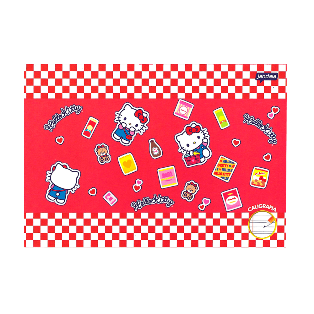 Caderno Caligrafia Horizontal C.D. 40 Fls Jandaia - Hello Kitty 1